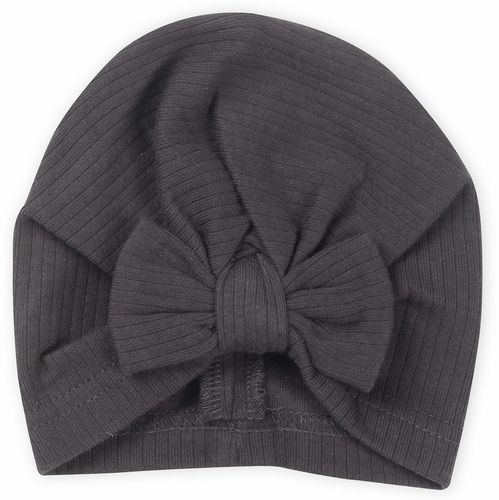 כובע תרבוש לתינוק ריב 100% כותנה - אפור כהה