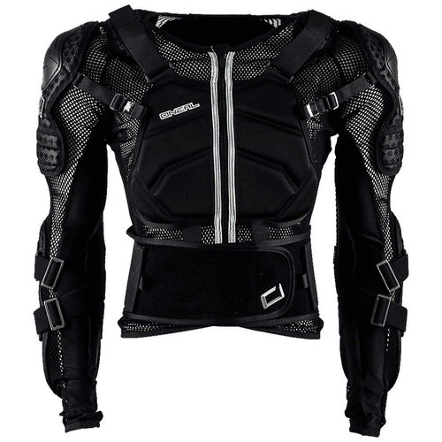 מגן גוף רשת ONEAL UNDERDOG PROTECOR JACKET שחור לילדים עם הגנה על כתפיים מרפקים אמות וגב, מערכת אוורור מתקדמת וחגורת כליות אלסטית
