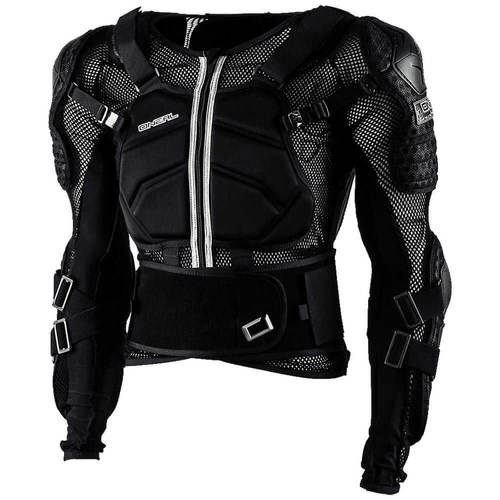 מגן גוף רשת ONEAL UNDERDOG PROTECOR JACKET שחור לילדים עם הגנה על כתפיים מרפקים אמות וגב, מערכת אוורור מתקדמת וחגורת כליות אלסטית