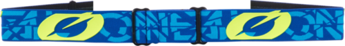 משקפי אבק ONEAL B-20 GOGGLE STRAIN בצבע כחול עם עדשה כחולה, עדשה יצוקה תלת מימדית עם ציפוי נגד שריטות, קצף תלת שכבתי ורצועה עם פסי סיליקון - מק