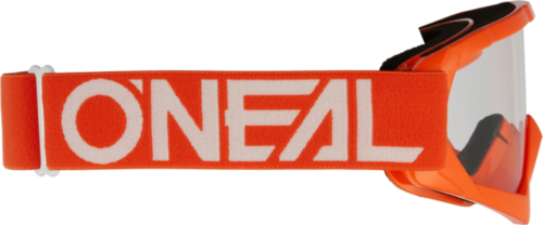 משקפי אבק ילדים ONEAL B-10 YOUTH GOGGLE SOLID בצבע כתום עם עדשה שקופה, רצועה מתכווננת עם פסי סיליקון, ציפוי נגד שריטות ותקן בטיחות EN1938 לרוכבי נוער