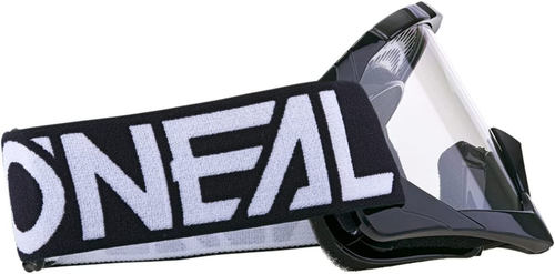 משקפי אבק ילדים ONEAL B-10 YOUTH GOGGLE SOLID בצבע שחור עם עדשה שקופה, רצועה מתכווננת ופסי סיליקון להתאמה מושלמת לרכיבה בשטח