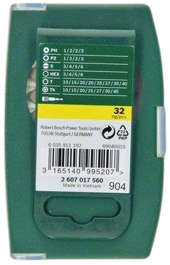 סט 32 חלקים ביטים עם מוביל Bosch X-Line 2607017560