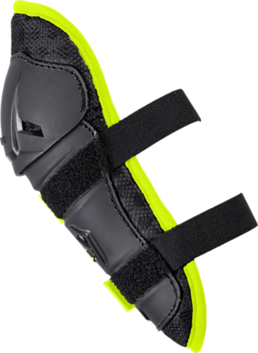 מגני ברכיים ילדים ONEAL PEEWEE KNEE GUARD בצבע שחור וצהוב, מעטפת Airmesh מחוררת עם פלסטיק יצוק בהזרקה דו-חלקי ורצועות אלסטיות, מיועדים לילדים בגילאי 4-9 לפעילות ספורטיבית בטוחה