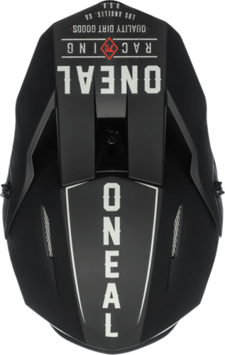 קסדת שטח ONEAL 3SRS DIRT V.22 2022 בצבע שחור עם מעטפת ABS, מערכת אוורור מתקדמת, בטנה נשלפת ואבזם בטיחות כפול D לרכיבת שטח מקצועית