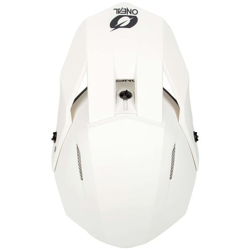 קסדת שטח ONEAL 3SRS SOLID V.22 בצבע לבן עם מעטפת ABS, מערכת אוורור מתקדמת ובטנה מרופדת לרכיבת שטח בטוחה ונוחה