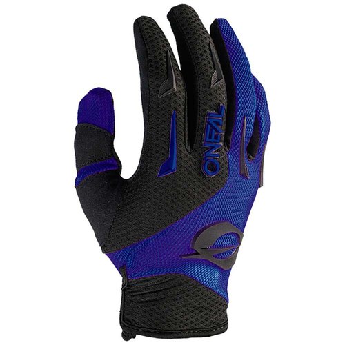 כפפות רכיבה ONEAL HELMENT GLOVES בצבע כחול ושחור עם חיזוק שכבה כפולה, הדפסת סיליקון לאחיזה מעולה ותכונת מסך מגע לשימוש נוח בטלפון
