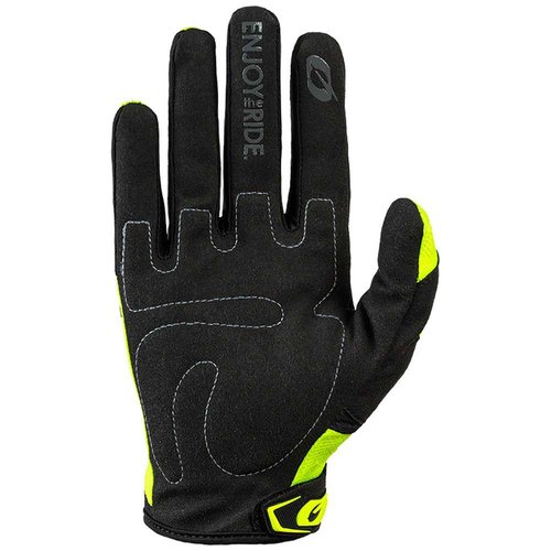 כפפות רכיבה ONEAL HELMENT GLOVES בצבע צהוב ושחור עם חומר מתיחה 4 כיווני, מערכת אוורור רשת וחיזוק שכבה כפולה לרכיבה מקצועית ובטוחה