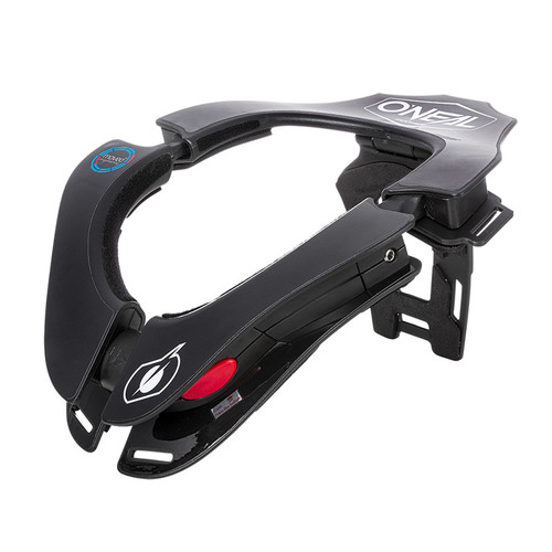 מגן צוואר אוניל TIRON NECKBRACE בצבע שחור עם טכנולוגיית Moveo Concept 2, מערכת כוונון דו-אזורית וריפודים להתאמה מושלמת, תקן בטיחות EN 1621