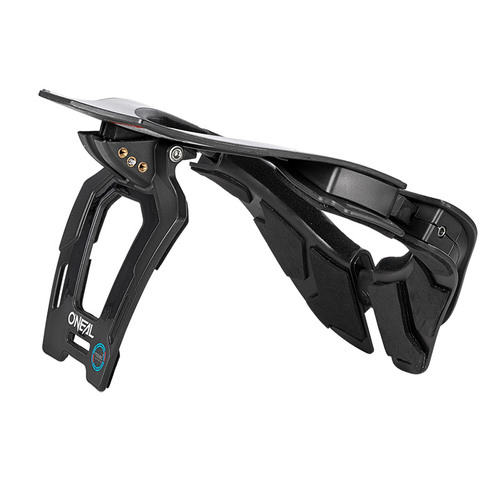 מגן צוואר אוניל TIRON NECKBRACE בצבע שחור עם טכנולוגיית Moveo Concept 2, מערכת כוונון דו-אזורית וריפודים להתאמה מושלמת, תקן בטיחות EN 1621