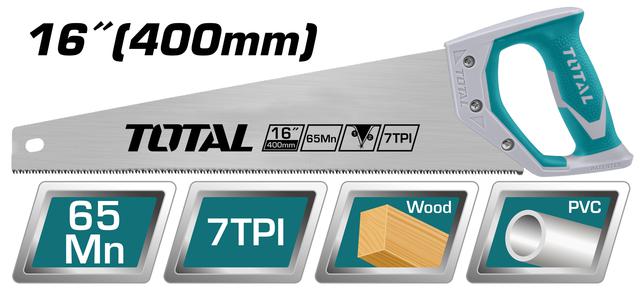מסור יד 16" 7TPI עם מגן שיניים THT55166
