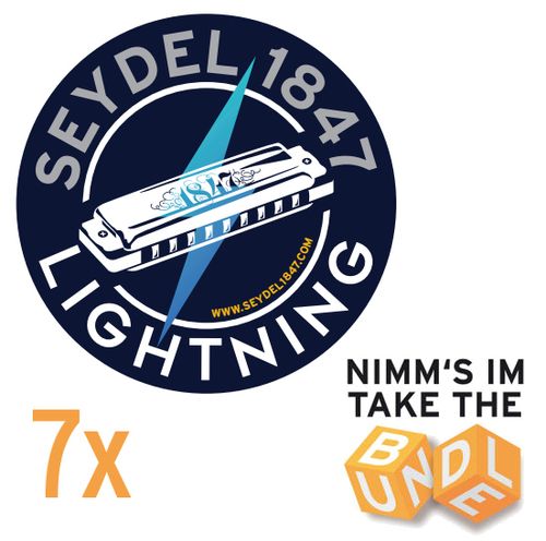 סט של 7 מפוחיות בלוז Seydel 1847 Lightning בסולמות שונים עם נרתיק קשיח