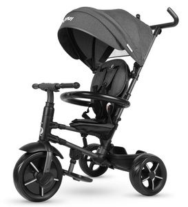 תלת אופן מתקפל ריטו סטאר Rito Star עם גגון XXL, גב גבוה וידית חדשה - שחור