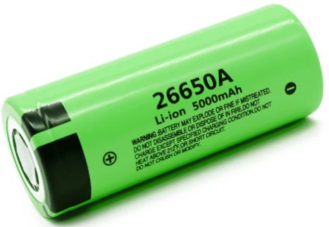  זוג סוללות ליתיום נטענת פנסוניק דגם 3.7V 5000MAH 26650A PANASONIC 