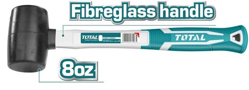 פטיש גומי 220 גרם ידית פיברגלס THT76816