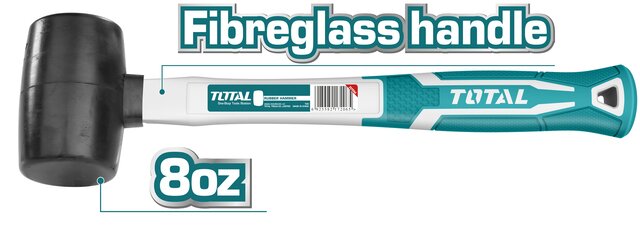 פטיש גומי 220 גרם ידית פיברגלס THT76816