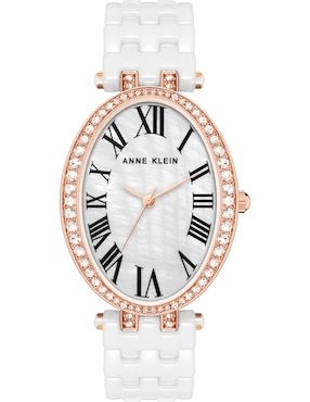 Anne Klein AK/3900RGWT קרמיקה אובלי חדש 