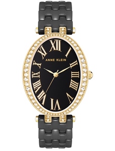 Anne Klein AK/3900BKGB קרמיקה אובלי חדש