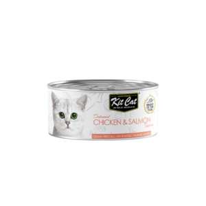 קיט קט מעדן לחתול ברוטב עם עוף וסלמון  70 גרם Kit Cat Gravy Canned Food Chicken & Salmon