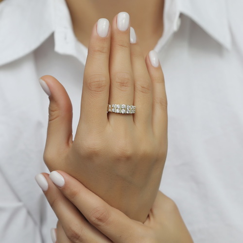טבעת מסלולי יהלומים 1.08ct מקולקציית 