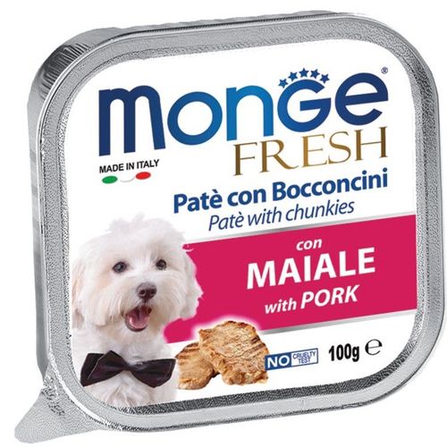 מונג' פרש פטה עם נתחי חזיר 100 גרם monge fresh with pork