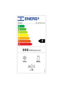 מקרר BAYERE מקפיא תחתון דגם BA-2BTM553-DIX נירוסטה מושחרת באייר