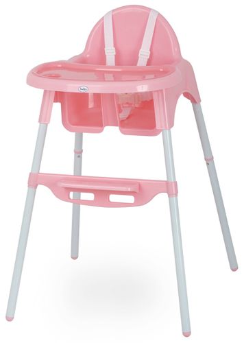 כיסא אוכל 2 גבהים עם מגש נשלף - ורוד