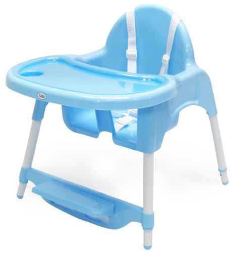 כיסא אוכל 2 גבהים עם מגש נשלף - לבן