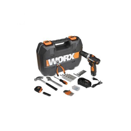 מברגה/מקדחה רוטטת 12V וסט כלים WX129.5