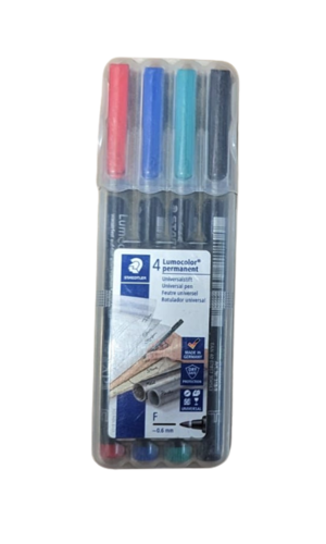 סט 4 טושים לא מחיקים לומקולור F
