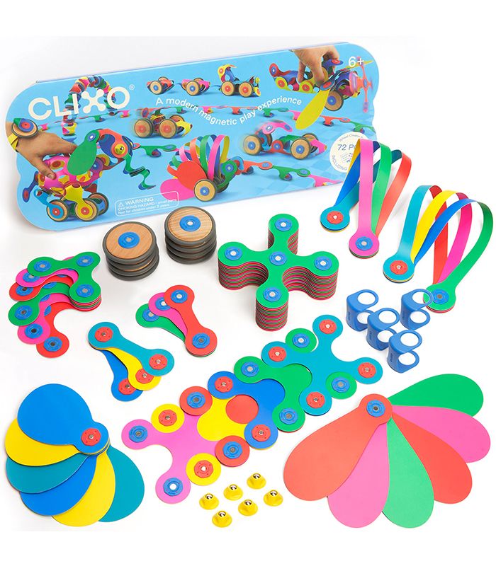 קליקסו Clixo הערכה המתגלגלת 72 חלקים צבעוניים