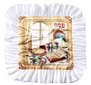 כיסוי סאטן וולן דגם זהב/מ.ל.