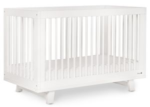 מיטת תינוק מולי עם 3 מצבי גובה למזרן 120 על 60 ס"מ - לבן