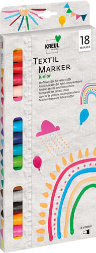 סט 18 טושים לבד KREUL JUNIOR Textil markers