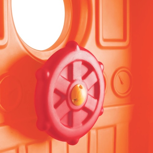 מתקן חצר לילדים מועדון עם גשר, 2 מגלשות, פינות מסתור וחלונות תצפית 8023