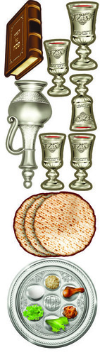 20 חיתוכים סמלי ליל הסדר הטבעת זהב/ ש.ה.