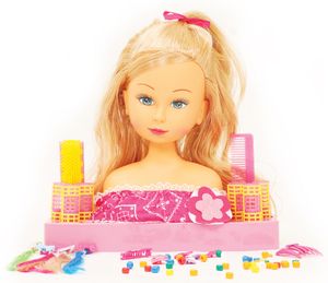 סלון היופי שלי - ראש בובה עם 60 חלקים ואביזרים לעצוב שיער