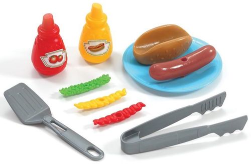 עמדת גריל/מנגל למשחק עם מכסה עולה ויורד, תנור, כיור ו 10 אביזרים 8317