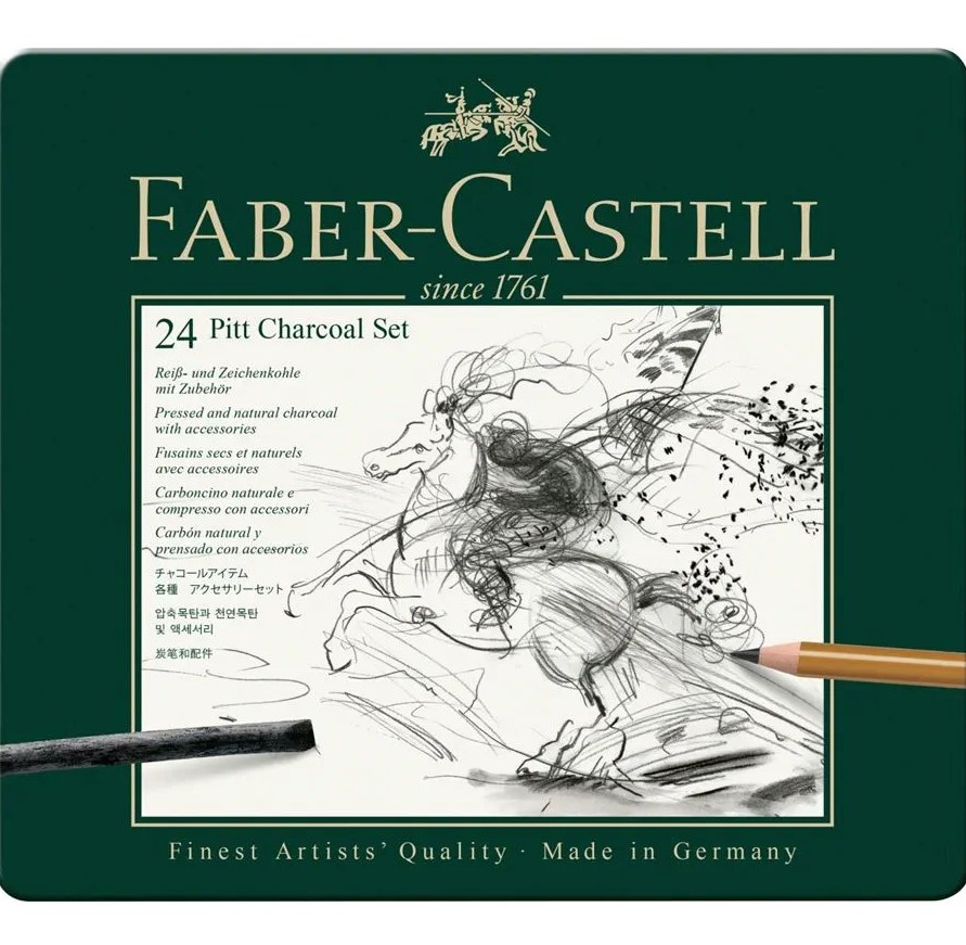 סט רישום בפחם 24 חלקים Pitt Charcoal Set