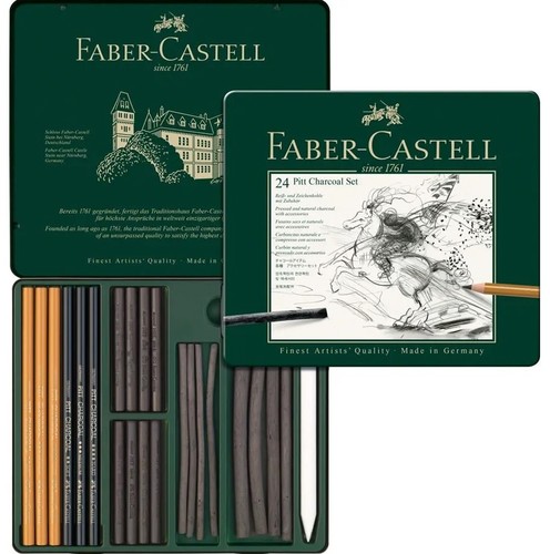 סט רישום בפחם 24 חלקים Pitt Charcoal Set
