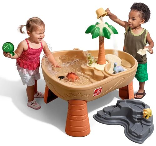 שולחן פעילות דינוזאורים למשחק בחול ובמים עם 7 אביזרים 8745