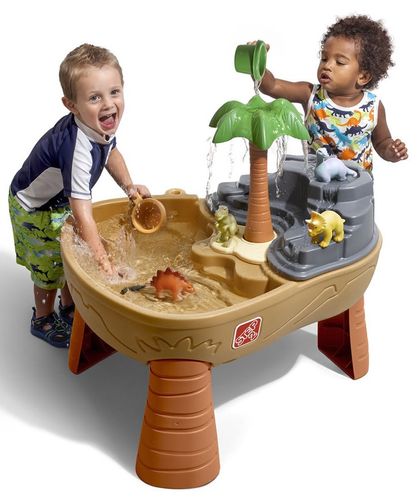 שולחן פעילות דינוזאורים למשחק בחול ובמים עם 7 אביזרים 8745
