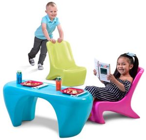 שולחן + 2 כסאות נח מפלסטיק קשיח לילדים 8994