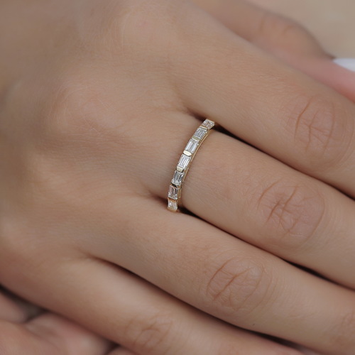 טבעת יהלומים באגטים 0.43ct מקולקציית 
