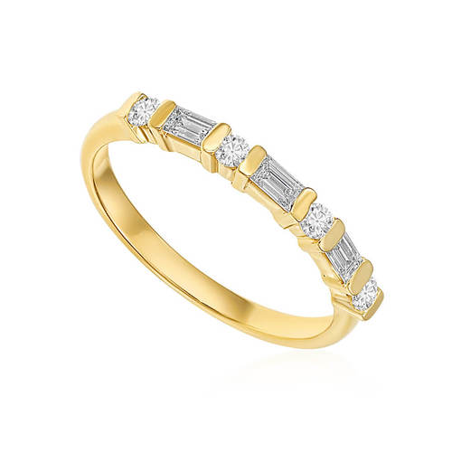 טבעת יהלומים באגטים 0.34ct מקולקציית 