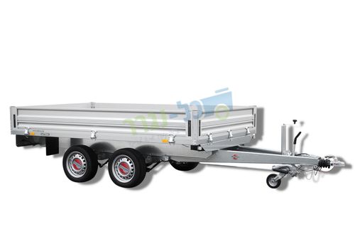 נגרר פתוח דו סרני אלומניום עם בלמים 4.01X2.05 למשקל 3500 ק