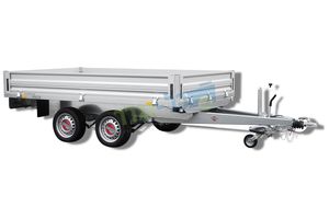נגרר פתוח דו סרני אלומניום עם בלמים 3.01X1.83 למשקל 2700 ק"ג