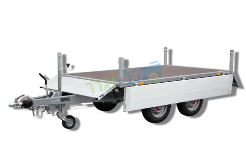 נגרר פתוח דו סרני 2.51X1.53 עם בלמים למשקל 2000 ק
