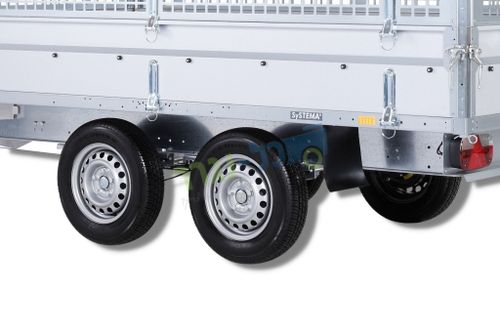 נגרר פתוח דו סרני 2.51X1.53 עם בלמים למשקל 2000 ק