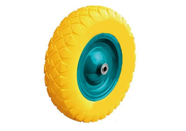 גלגל עגלה רך צהוב